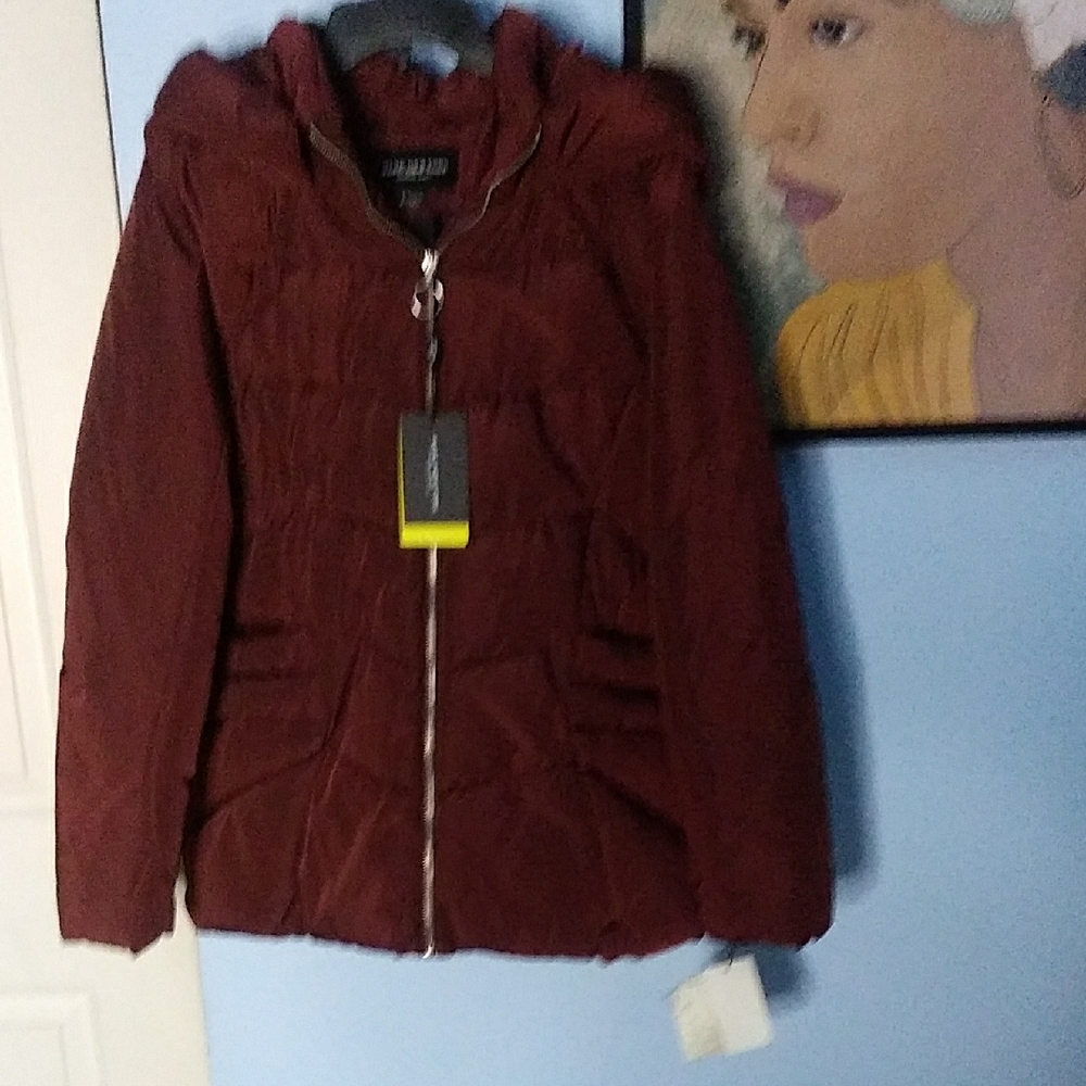 NWT-  So Pretty Mark NY Deep Burgundy Puffer Coat; Is this "NEW COAT" Yours?🌹